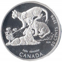 1996 - CANADA 50 Cents Felini Ag Fondo Specchio